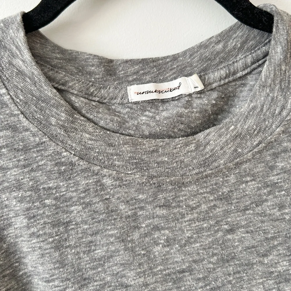 Unsubscribed Ruffle Grey Tee - Picture 4 of 4